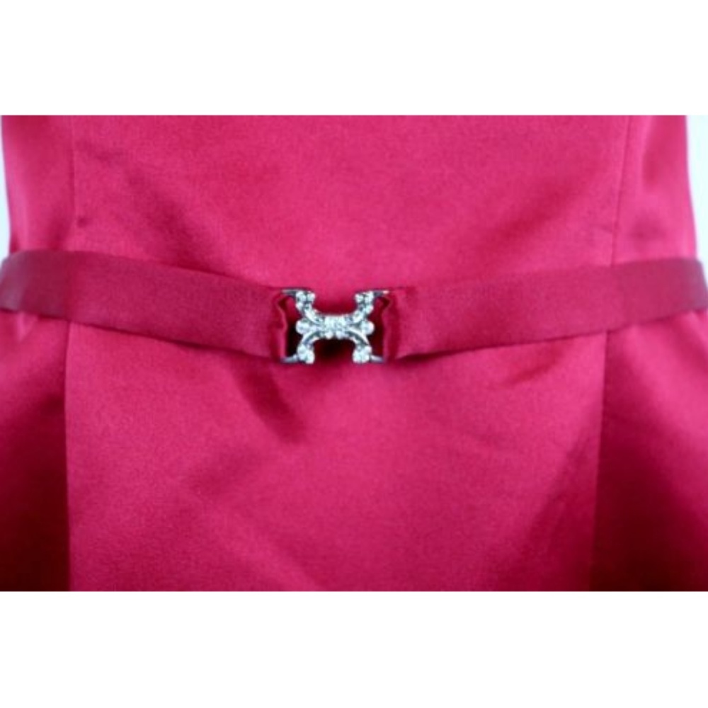 Davids Bridal Womens Dress Red Strapless Brooch - Picture 3 of 6